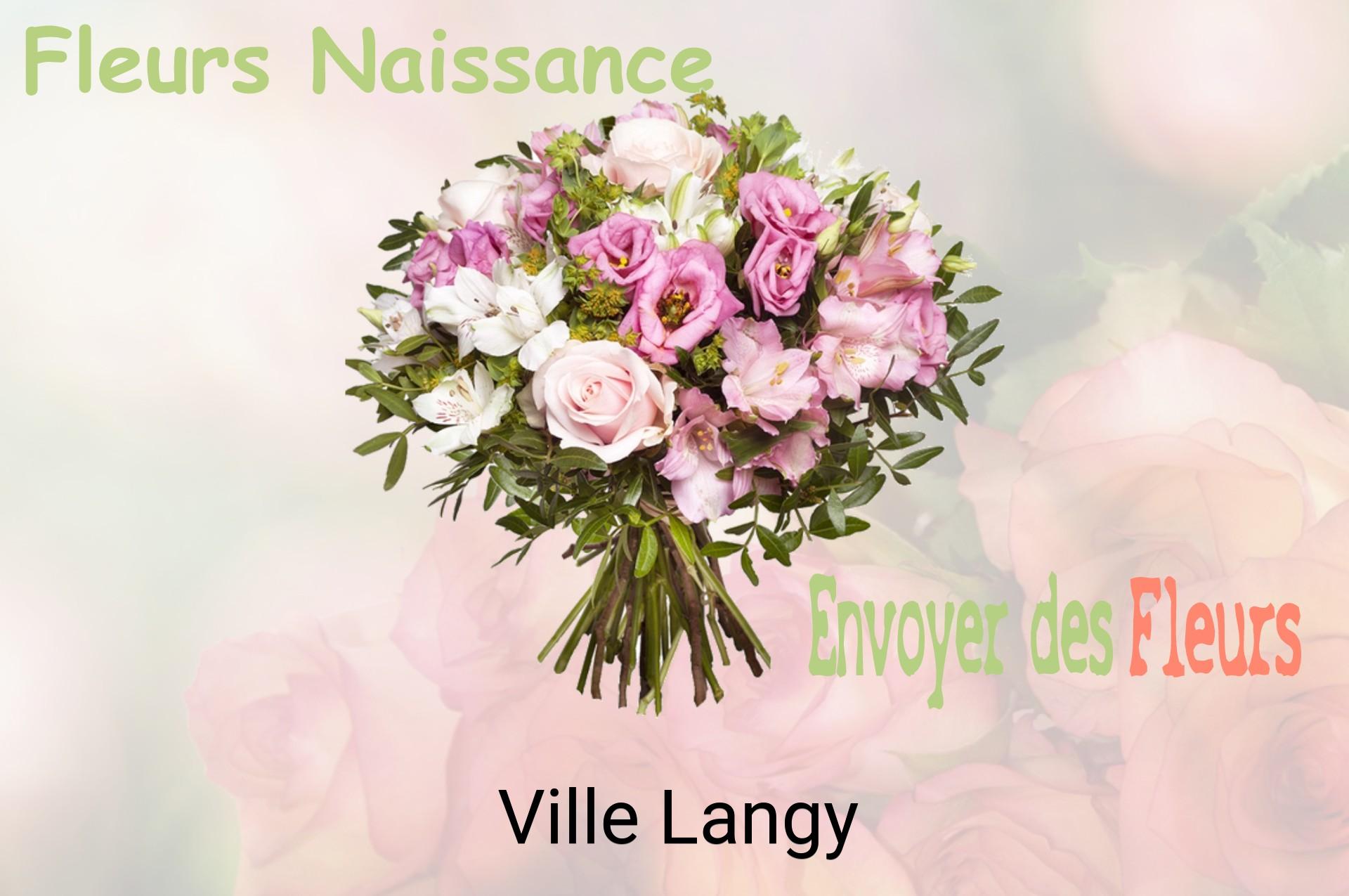 Bouquet de fleurs de naissance livré à Ville-Langy